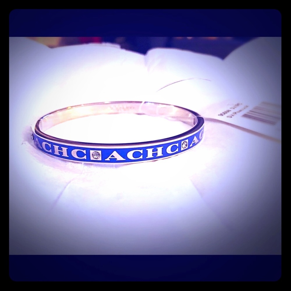 COACH ID Bracelet Blue and Silver